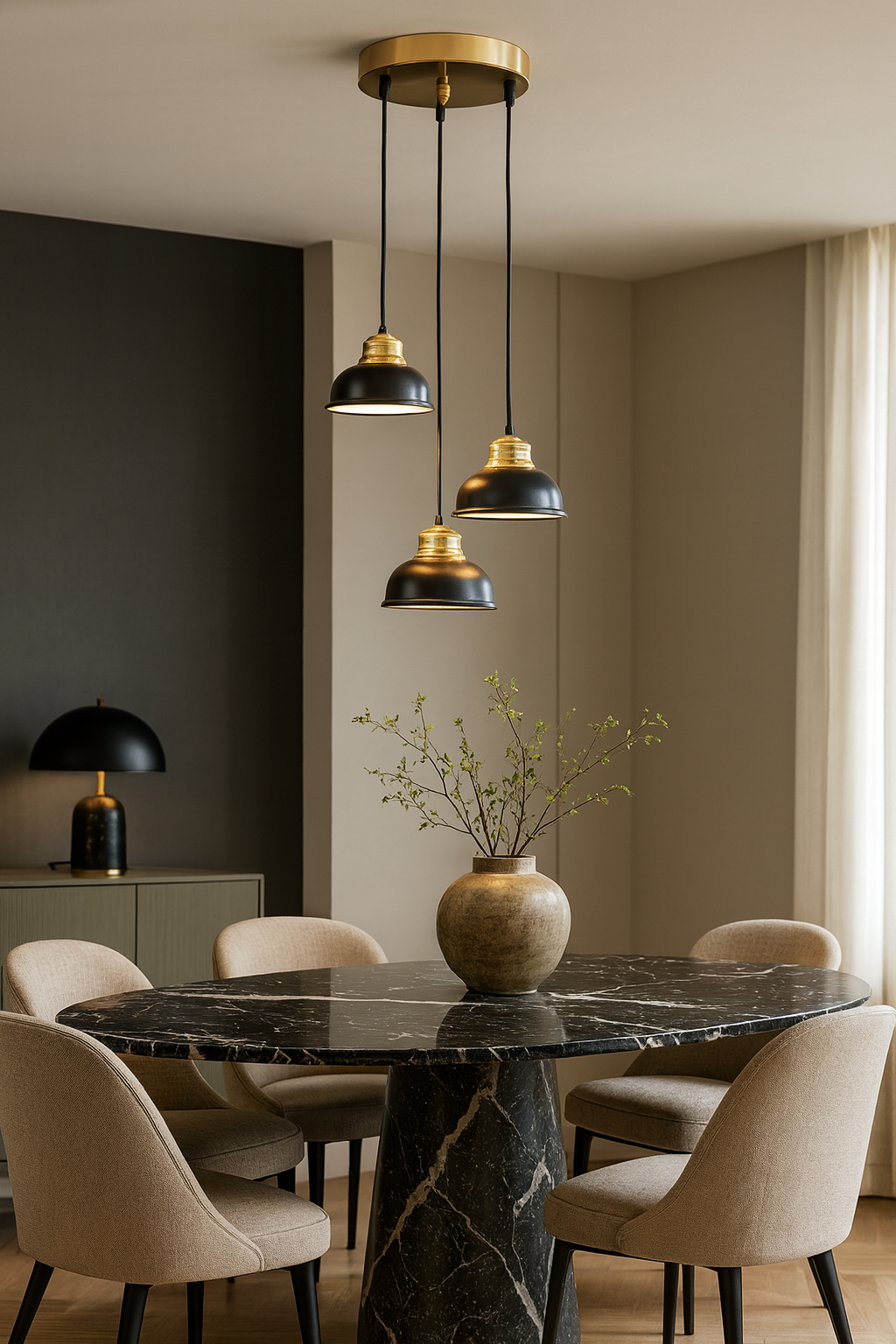 چراغ آویز ژوپیتر سه شعله